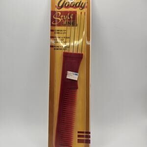 Vintage 1994 Goody Style Line Plastic Comb Metal Lift Pick Red NOS‎ 7204 USA